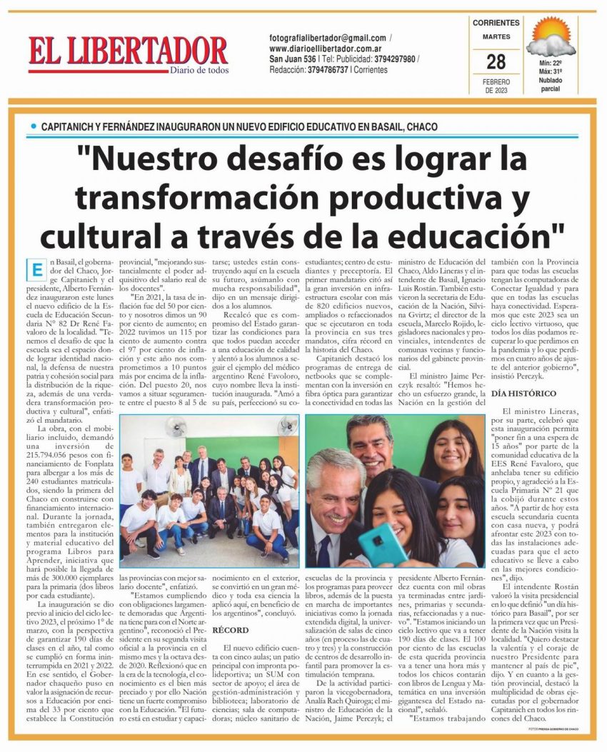 Tapa y Contratapa 28 de febrero de 2023