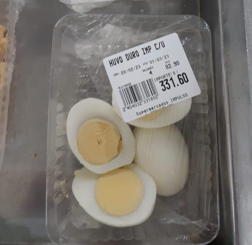 Un supermercado correntino dos huevos duros a más de 300 pesos