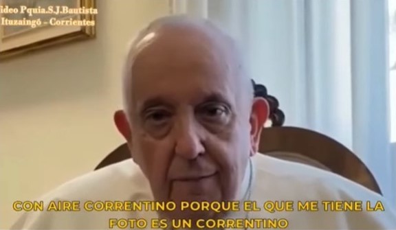 El cálido mensaje del Papa Francisco a los fieles de Ituzaingó
