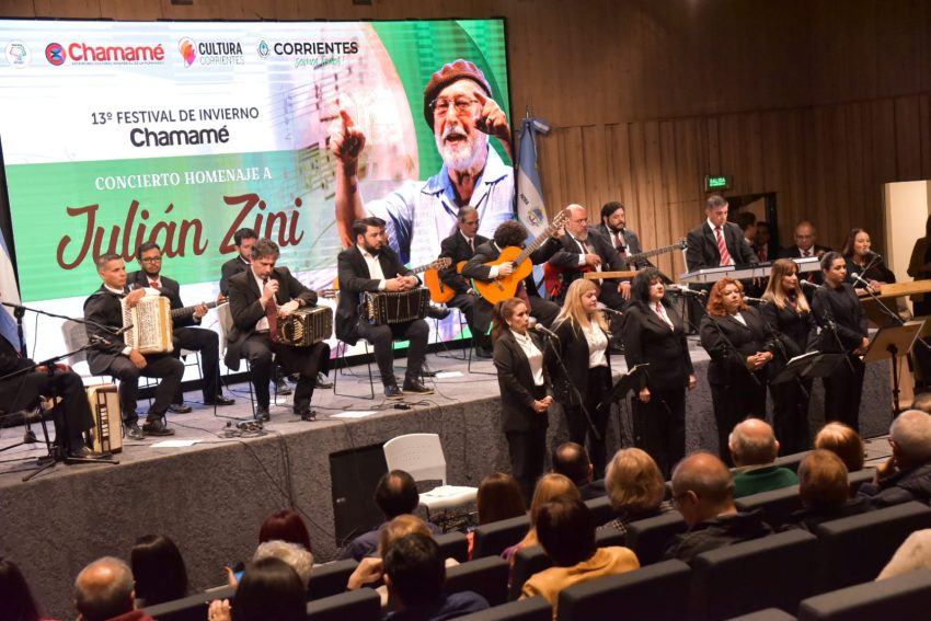 El paí Julián Zini, homenajeado en la apertura El Festival de Chamamé de Invierno
