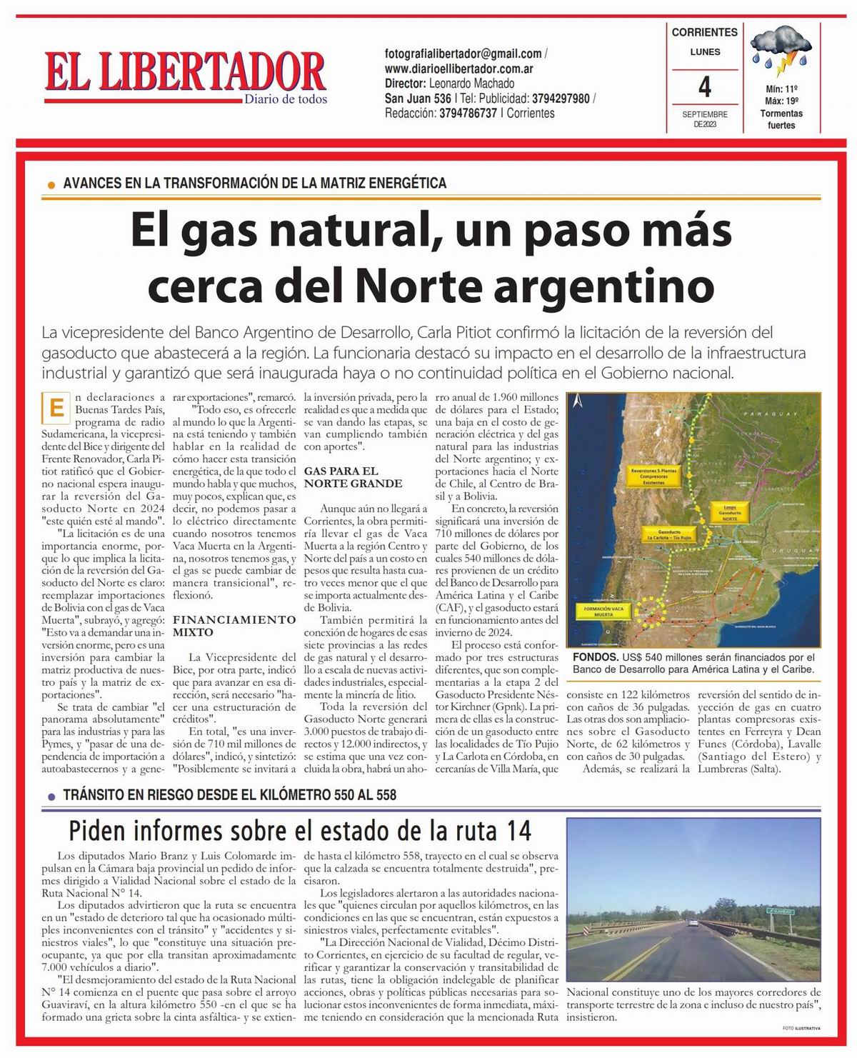 Tapa y Contratapa 4 de septiembre de 2023