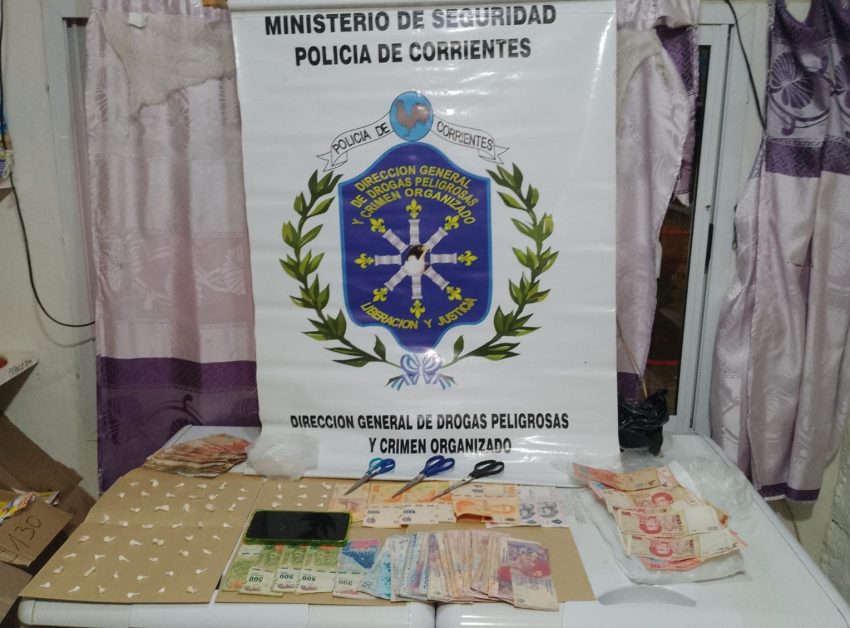Corrientes: incautaron dosis de cocaína y dinero en efectivo en dos domicilios