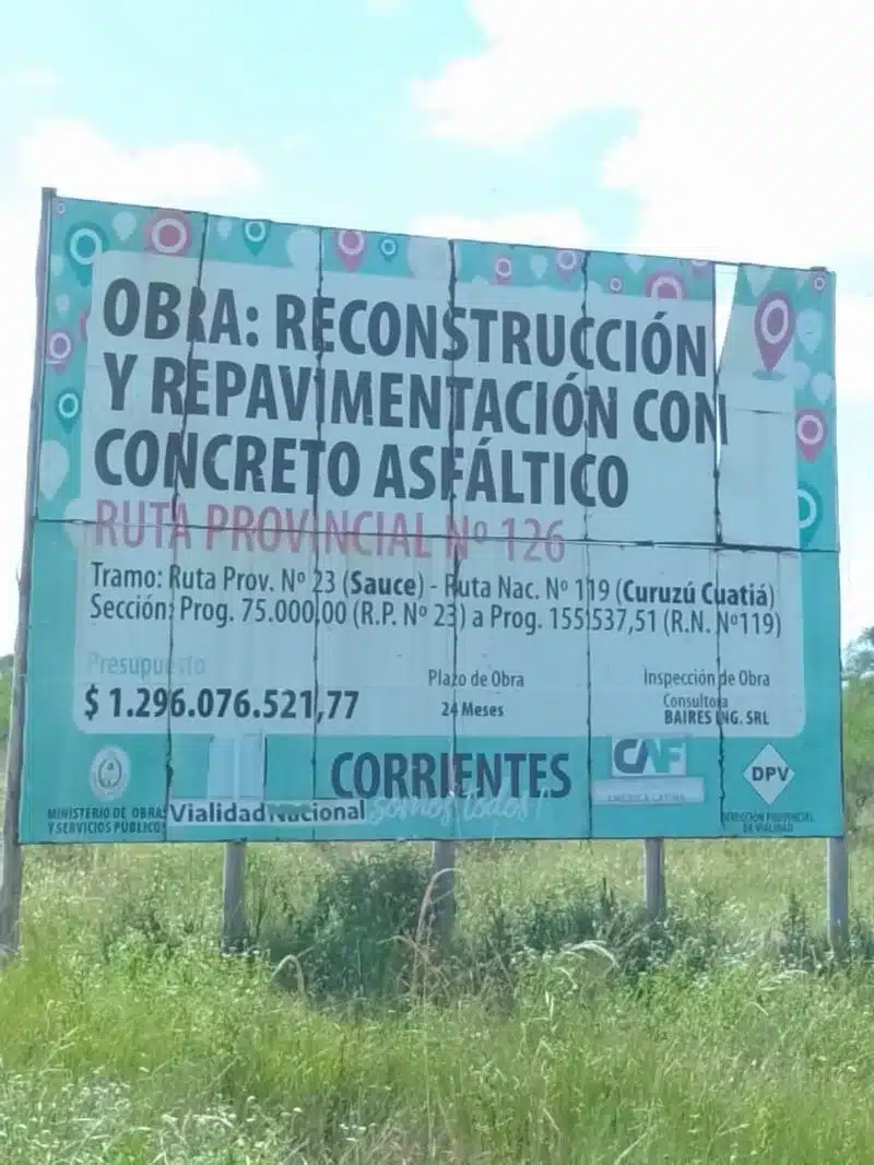Preguntan por obras en la ruta 126