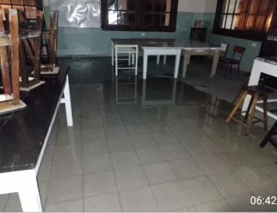 Una escuela correntina sufrió filtraciones durante el temporal