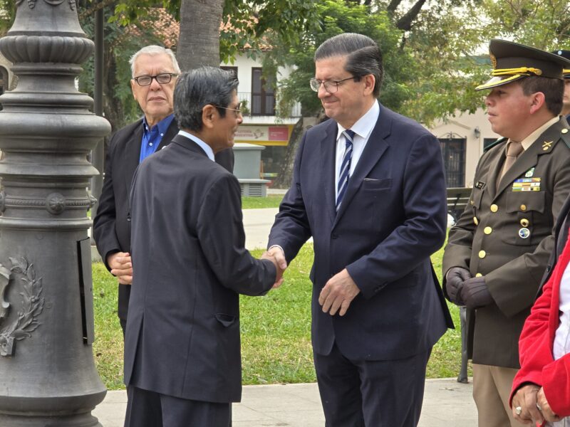 El vicegobernador distinguió los 203 años de la independencia del Perú