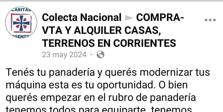 Cáritas Corrientes alerta sobre estafas