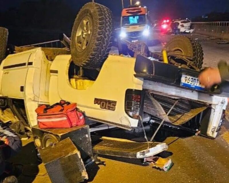 Choque frontal y muerte en el puente de la Integración