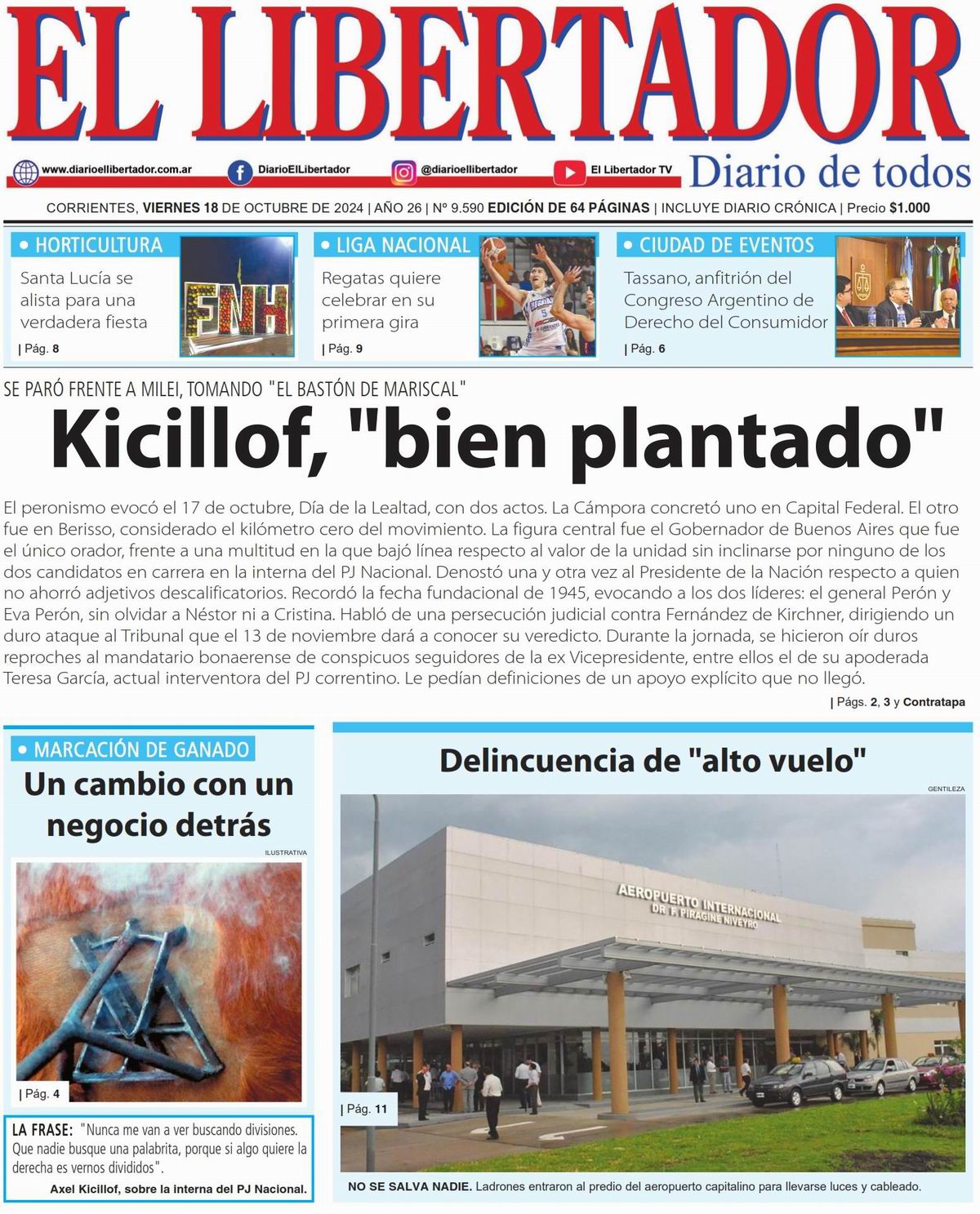 Diario Digital 18 de octubre de 2024
