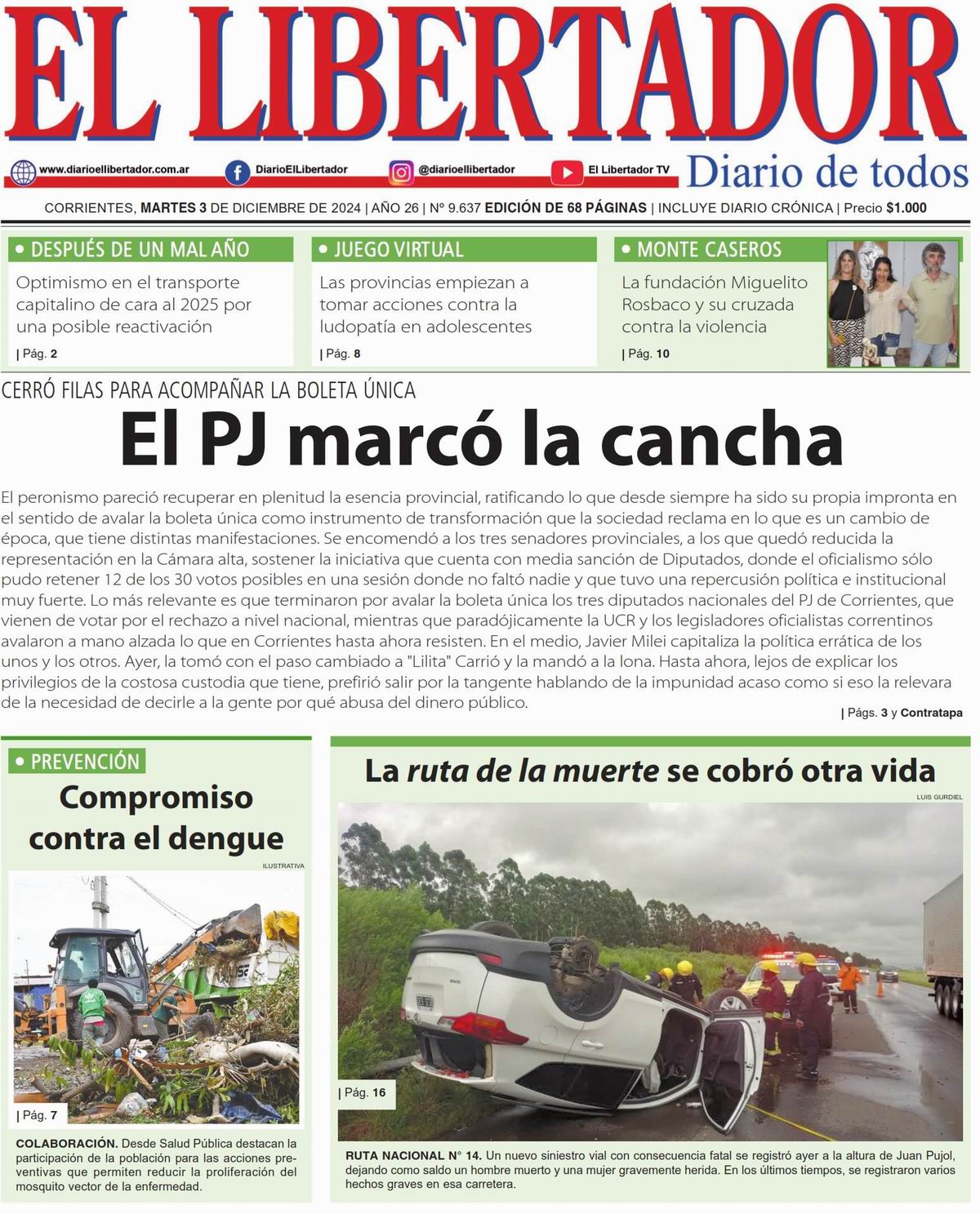Diario Digital 3 de diciembre de 2024