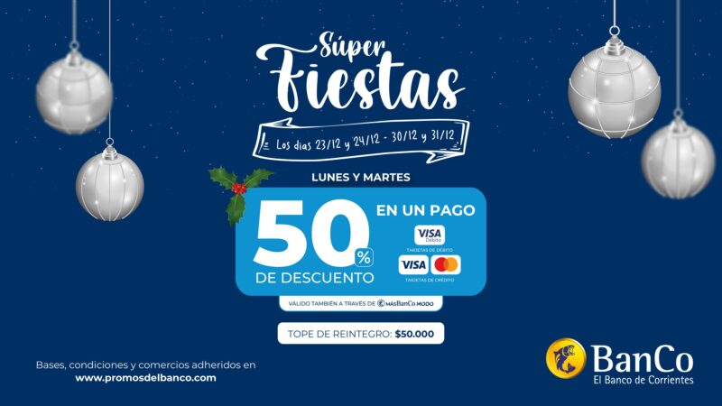 Temporada navideña del BanCo con 50% de descuento y hasta 12 cuotas sin interés