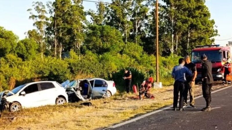 Un muerto y varios heridos tras un choque entre dos autos en el acceso a Saladas
