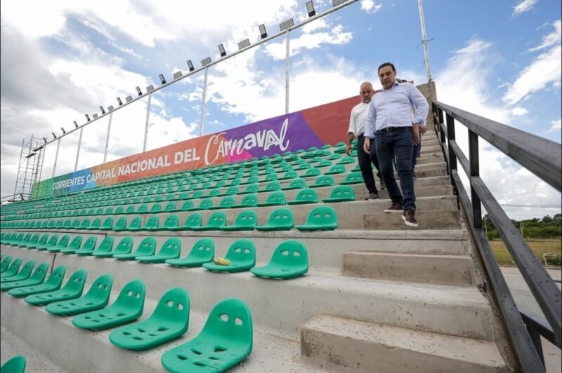 Valdés recorrió las obras en el Corsódromo Nolo Alías