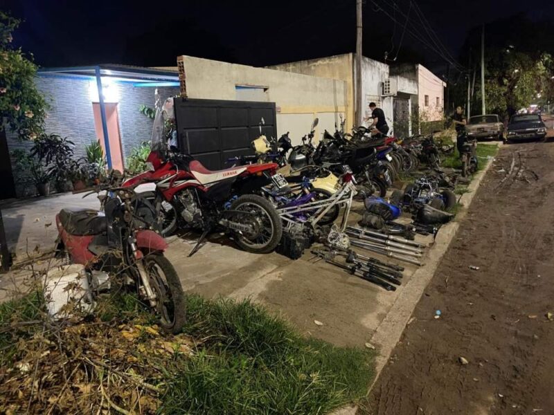 Corrientes: Descubrieron talleres clandestinos y secuestraron motos robadas