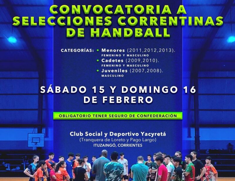 Convocatoria a las selecciones correntinas