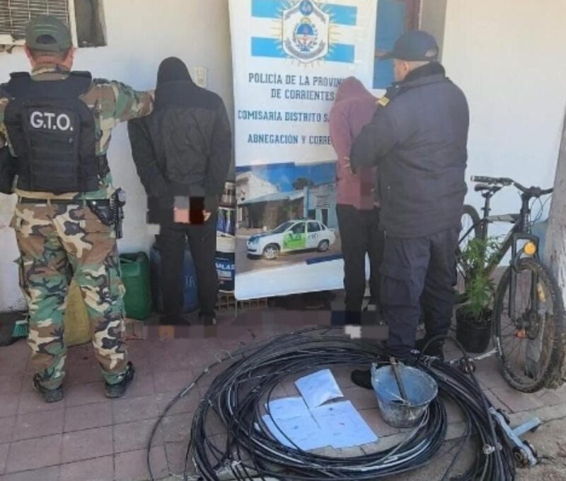 San Cosme y Paso de la Patria: secuestro de droga, cables robados y dos personas demoradas