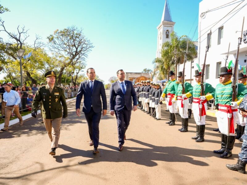 Valdés presidió el acto central del aniversario de Santo Tomé