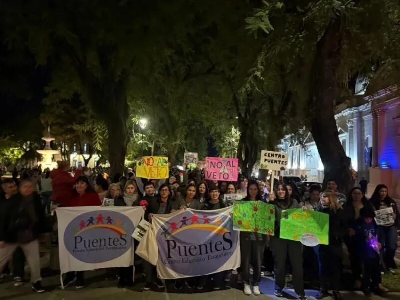 Corrientes: Marcha en contra al veto a la Ley de Emergencia en Discapacidad