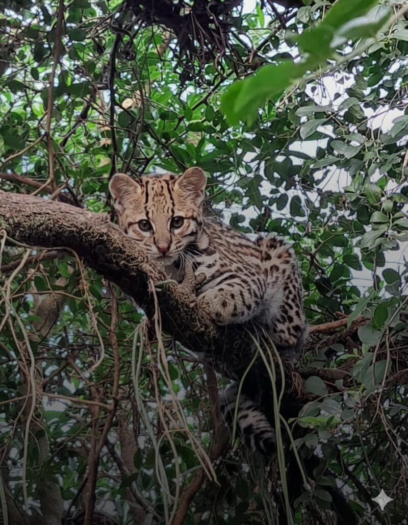 Presentaron a Pelusa, la ocelote que se prepara para volver al Iberá
