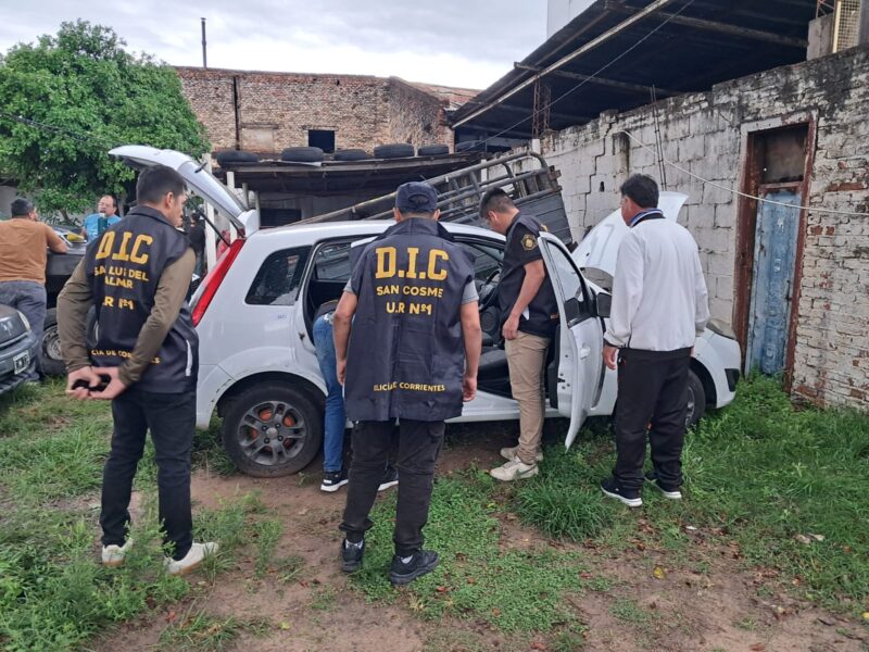 San Cosme: secuestran un auto y encuentran pistas sobre un ilícito