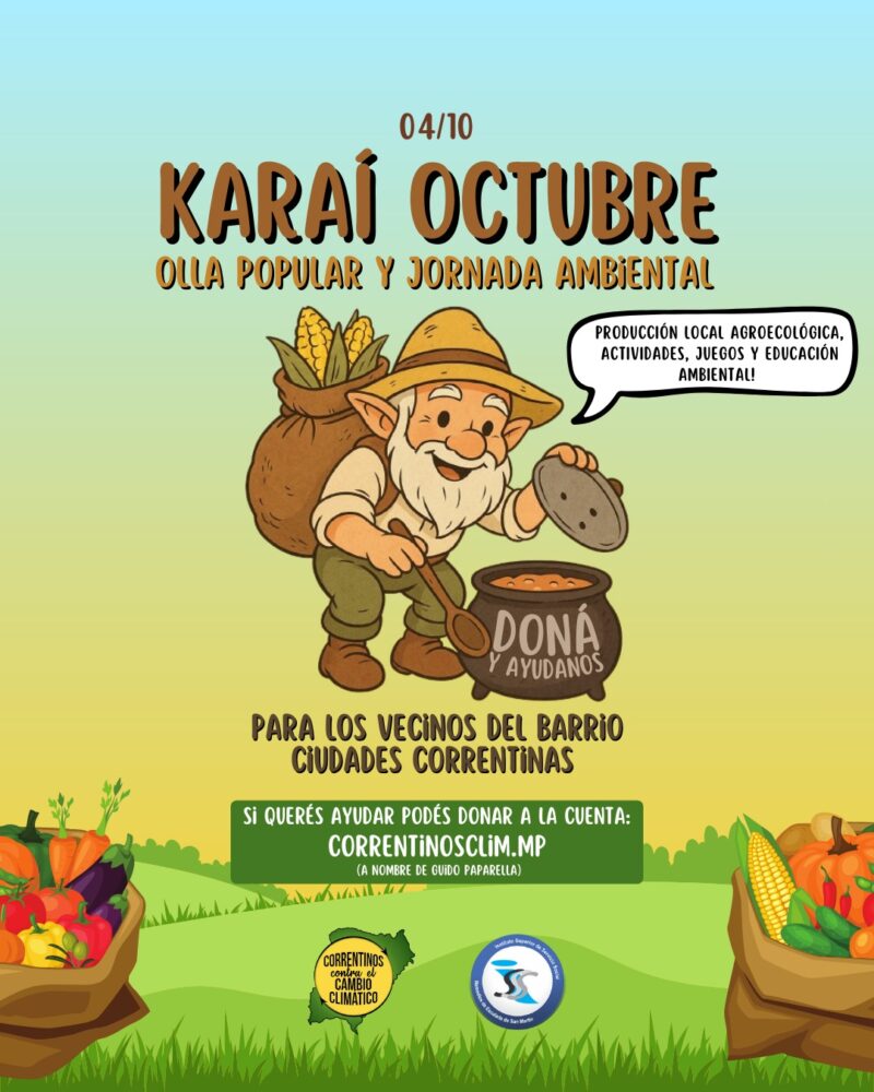 Olla popular y educación ambiental para recibir al Karaí Octubre
