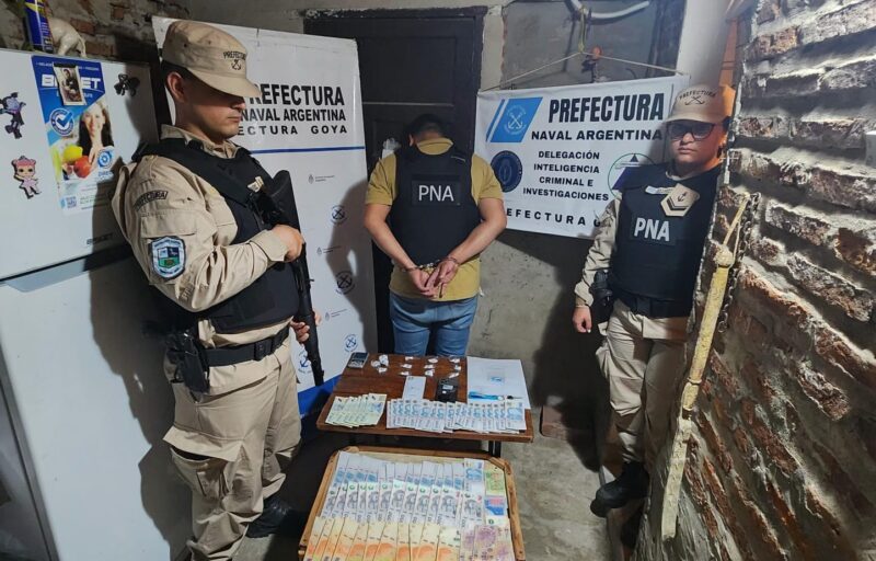 Prefectura desbarató un punto de venta de drogas en el Interior