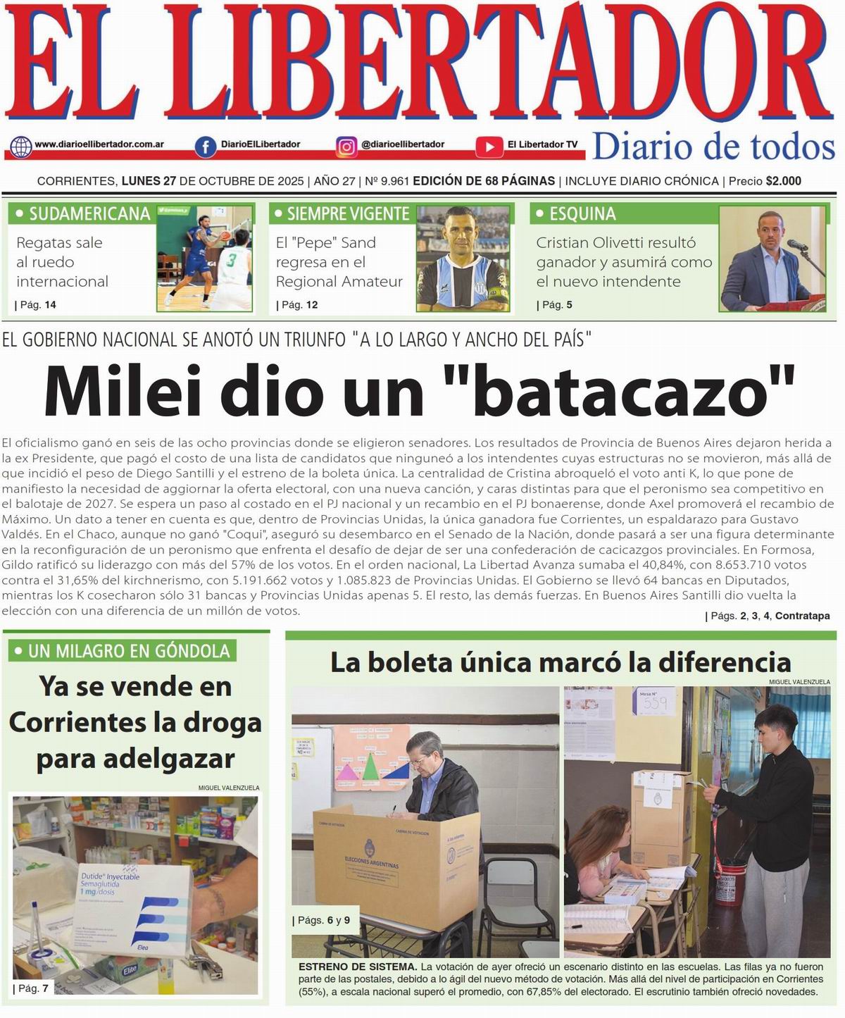 Diario Digital 27 de octubre de 2025