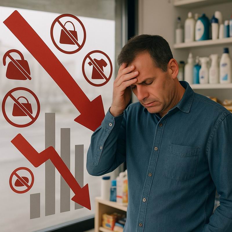 En las pymes, las ventas minoristas cayeron por quinto mes consecutivo