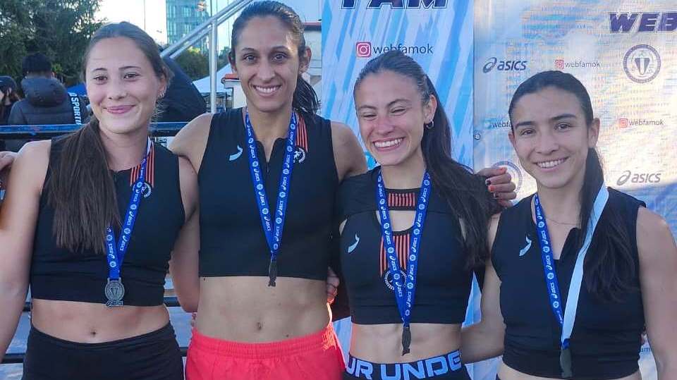María Paz Romero, medalla de plata en la posta 4×400 del Nacional de Clubes