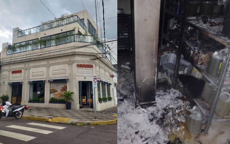 Voraz incendio afectó la sucursal de Havanna en Corrientes