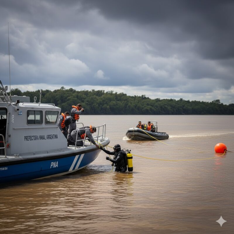 Intensa búsqueda de un menor de 15 años desaparecido en el río Paraná