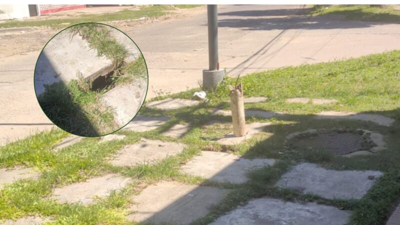 Barrio Sargento Cabral: advierten por peligroso socavamiento en una vereda