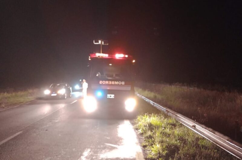 Ruta 14: un camión de autopartes fue devorado por las llamas