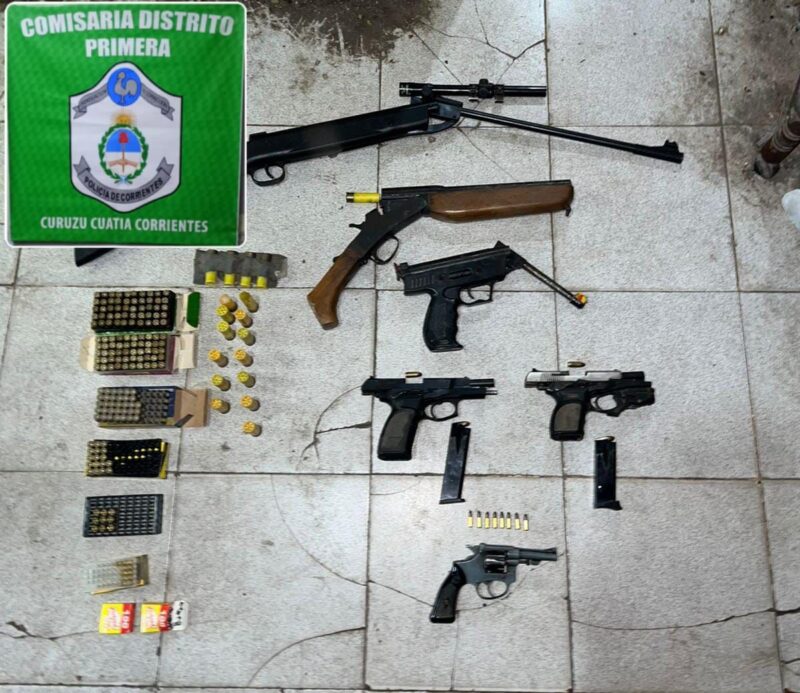 Hallaron un arsenal clandestino tras una denuncia por maltrato animal