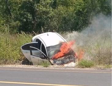 Así fue el choque e incendio en El Perichón