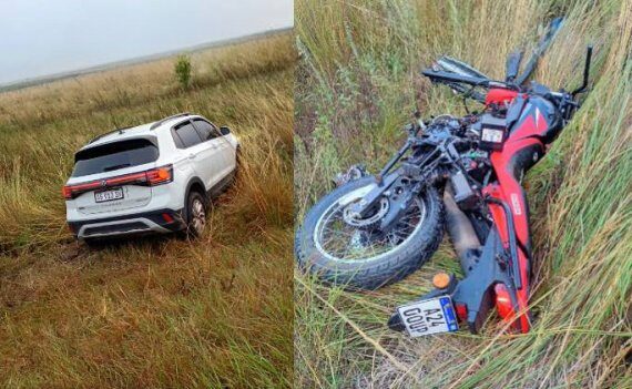 Ruta 123: un motociclista murió tras chocar contra una camioneta