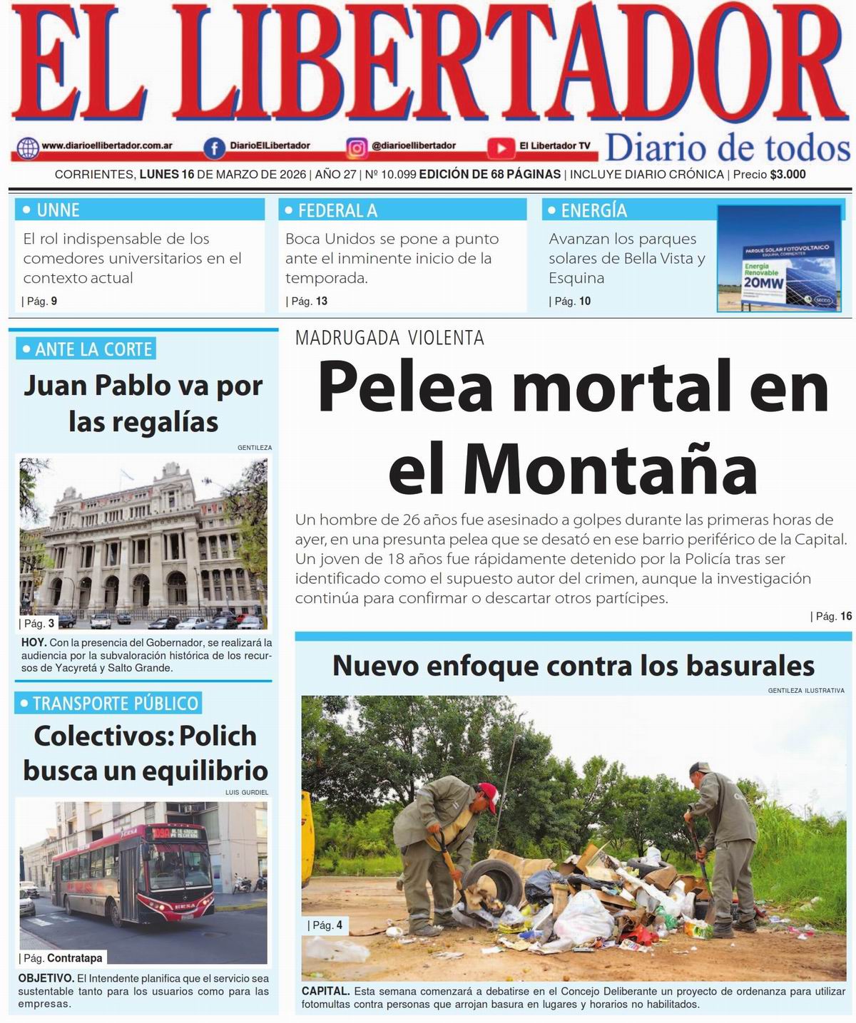 Diario Digital 16 de marzo de 2026
