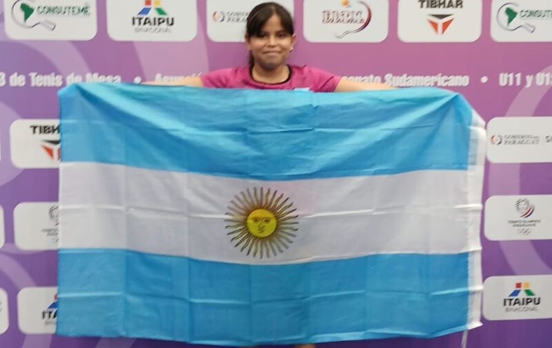 Notable: Correntina logró el bronce en el Sudamericano de tenis de mesa