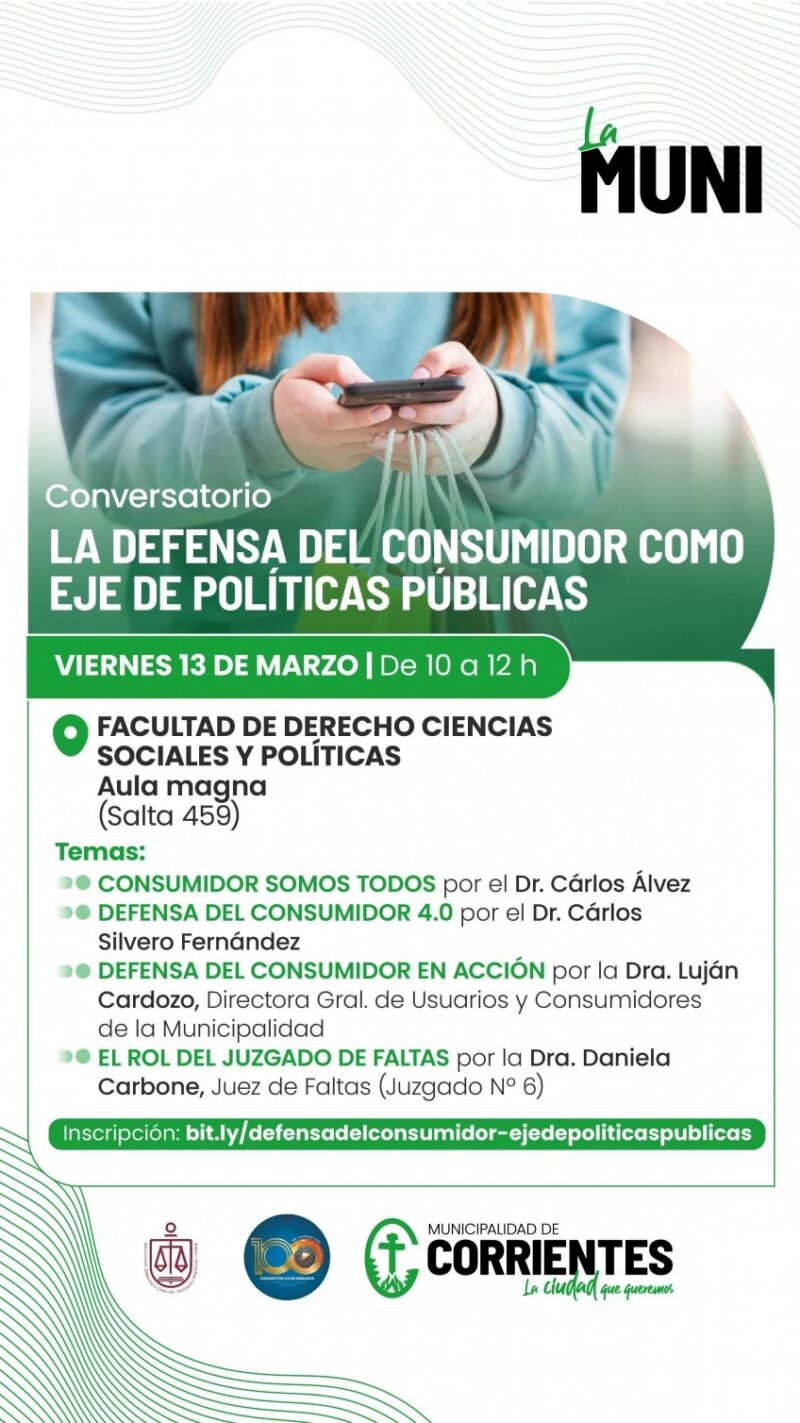 Defensa del consumidor: se realizará un conversatorio sobre protección y nuevos retos digitales