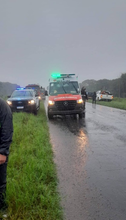 Siniestro en Ruta 5: un intendente correntino protagonizó un choque bajo la intensa lluvia