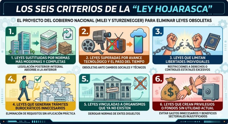 LLA avanza con la derogación de leyes obsoletas para simplificar el sistema