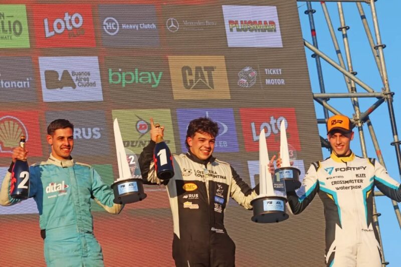 Benjamín Traverso hizo historia y logró su primer triunfo en la Fórmula 3 Metropolitana