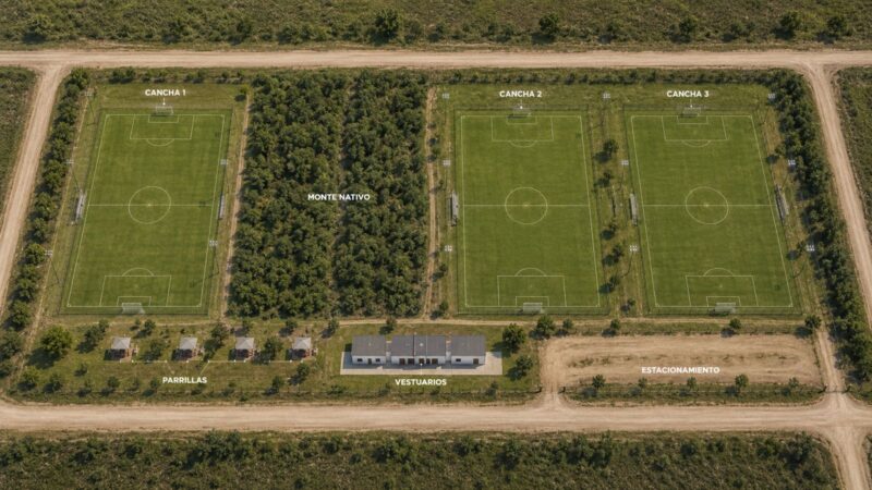 Obras en el predio de la Liga Correntina de Fútbol