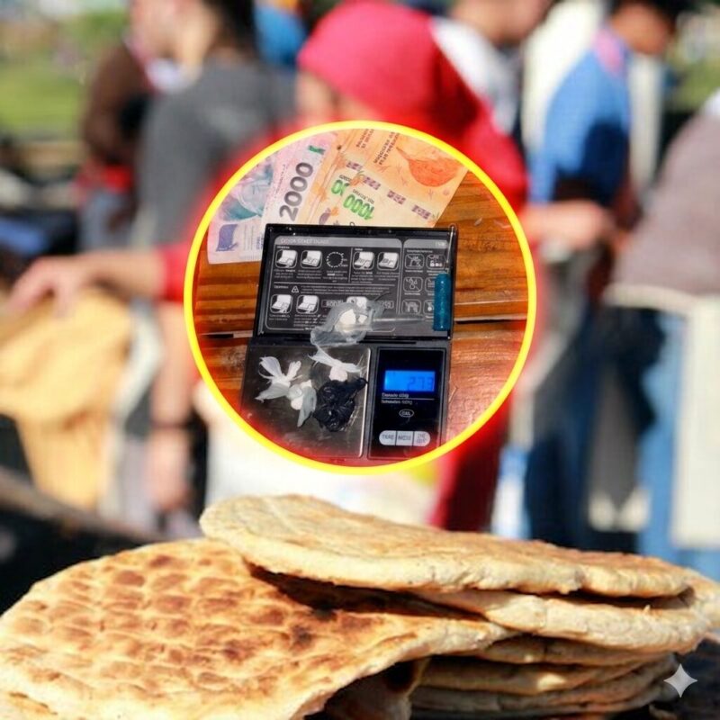Venta de cocaína en puesto de torta parrilla cerca de una escuela: tenían la droga en un carrito de bebé