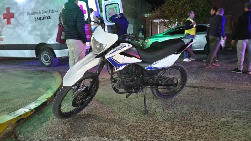 Investigan un choque de motos y fuga que dejó a una joven hospitalizada