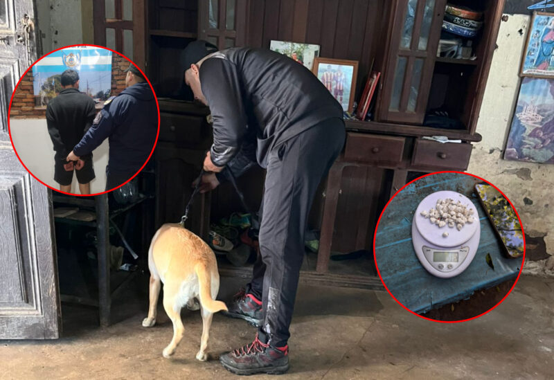 Caá Catí: desarticularon dos «kioscos» de venta de droga y hay un detenido