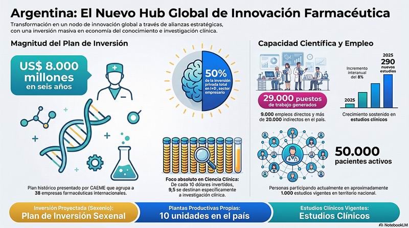 Argentina busca consolidarse como polo de innovación farmacéutica