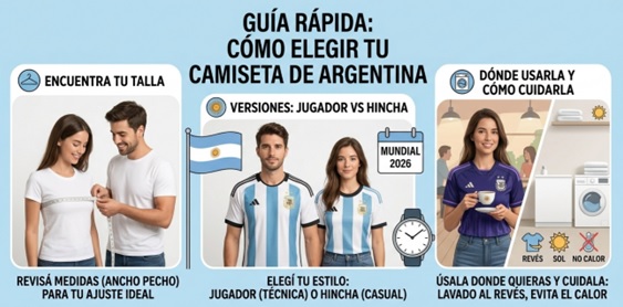 Guía rápida para elegir bien la camiseta Argentina 2026