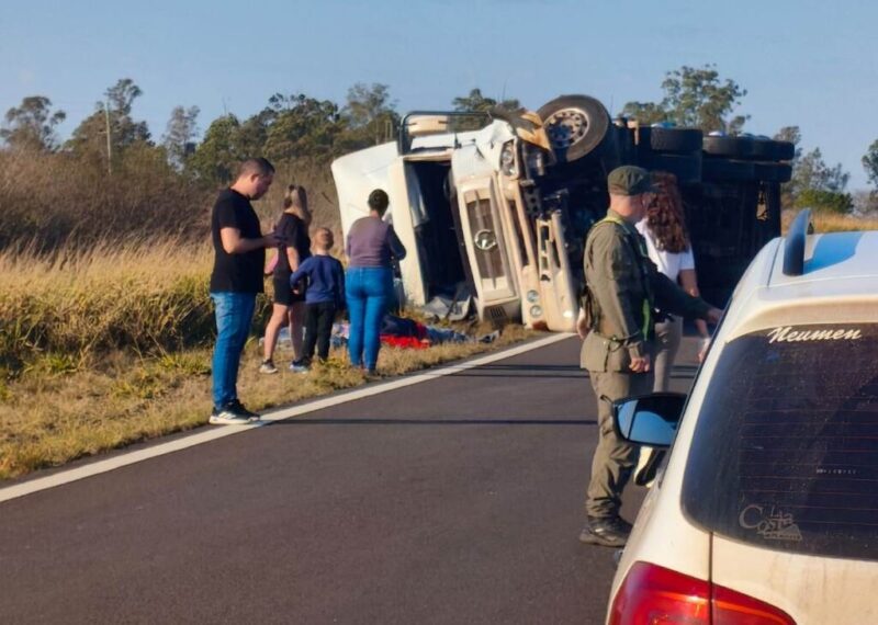 Tres heridos tras un fuerte choque en la Ruta 14
