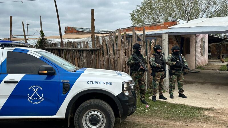 Prefectura desbarató una red de narcotráfico en Goya: hay ocho detenidos
