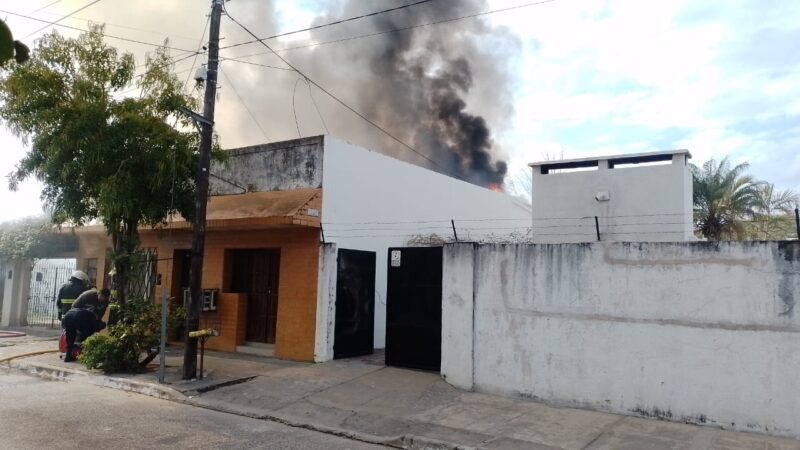 Incendio estructural en una vivienda del barrio Centro de Goya